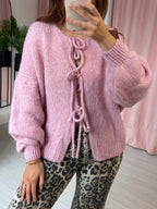 R&B | Strickcardigan mit Schleifen Weich und Warm Trendy Look