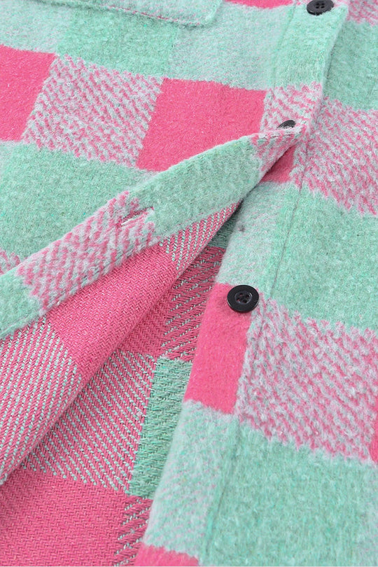R&B | Karo Farbblock Freizeit Übergroße Jacke