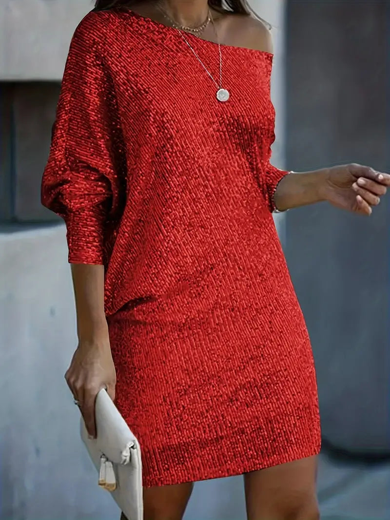 R&B | Glamouröse Pailletten Mini Festkleid