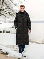 R&B | Warme Lange Gesteppte Winterjacke für Männer