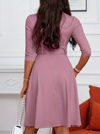 R&B | Kleid mit Gürtel und Reißverschluss
