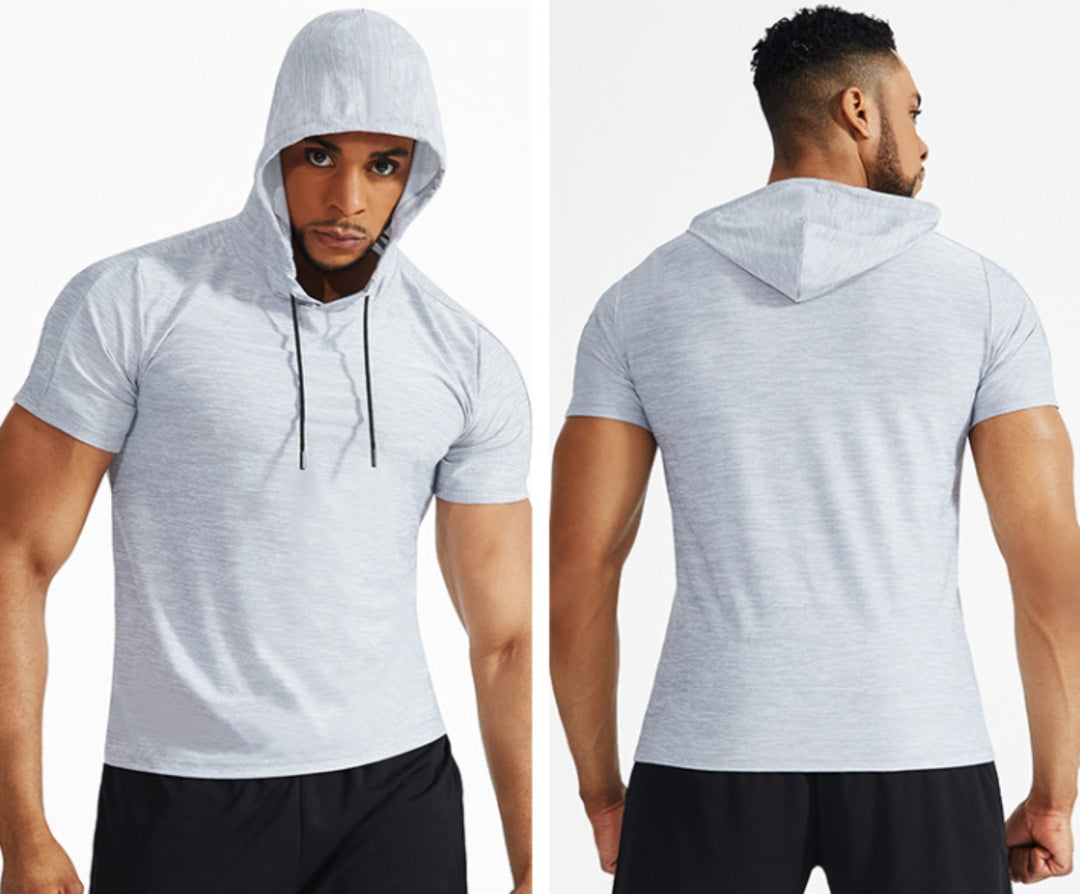 R&B | Sport-Kapuzenpullover mit halben Ärmeln