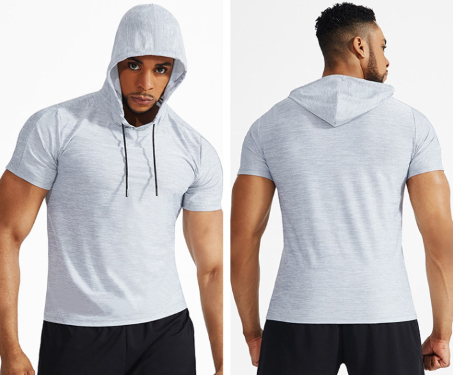 R&B | Sport-Kapuzenpullover mit halben Ärmeln