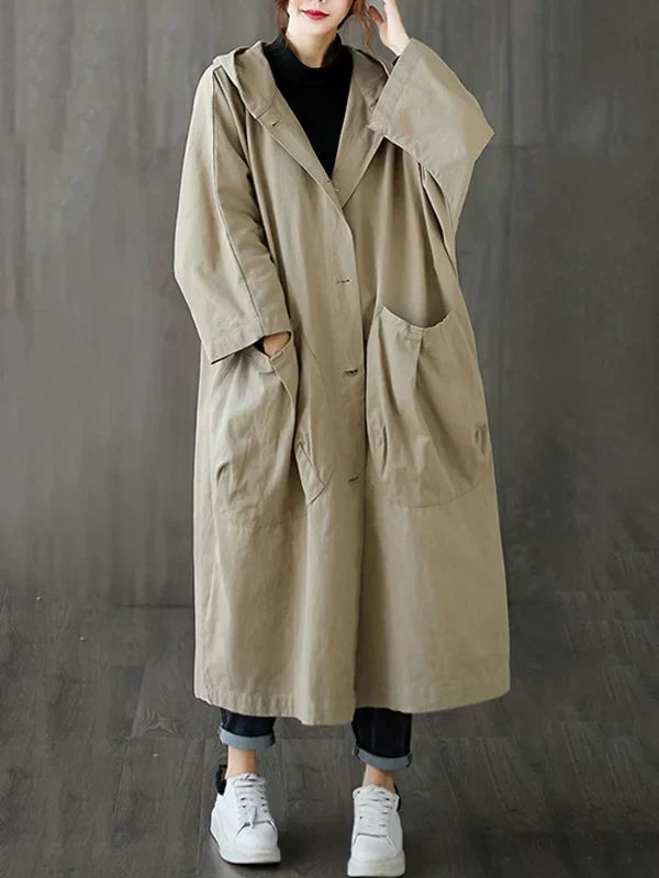 R&B | Langer Wasserdichter Trenchcoat Mantel