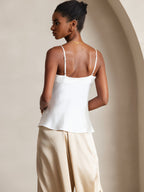R&B | V-Ausschnitt Reine Seide Spaghettiträger Camisole Top