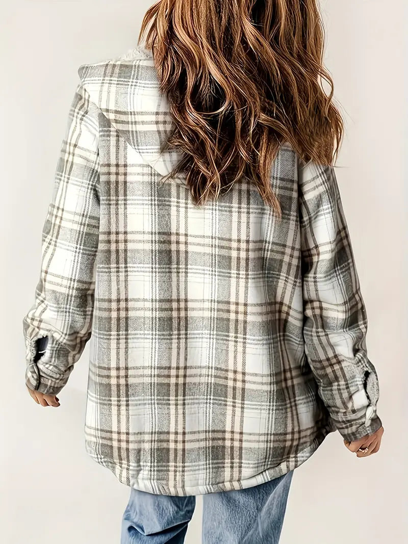 R&B | Winter Karierte Zip Jacke