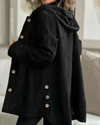 R&B | Lässige Cordjacke mit Kapuze für Damen