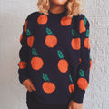R&B | Strickpullover mit Früchteprint Weich und Einzigartig Gemütliche Passform