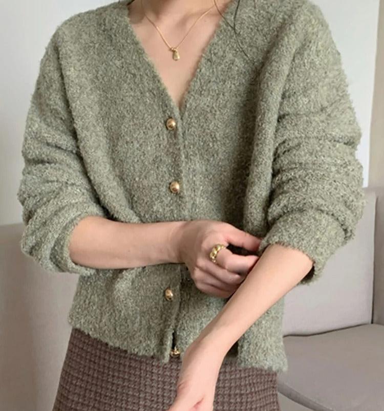 R&B | Flauschige strickjacke