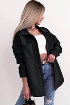 R&B | Oversized Hemdbluse mit Großen Taschen Polyester Minimalistisch und Stilvoll