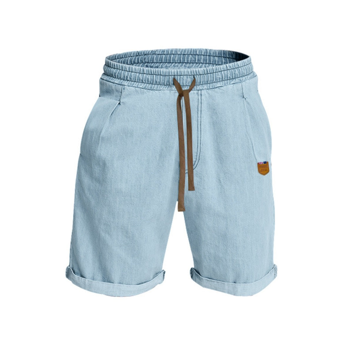 R&B | Kurze Hose aus schwerem gewaschenem Baumwolldenim