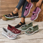 Blumenbestickte Mesh Slip-On Schuhe R&B R&B