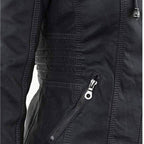 R&B | Damen Slim Fit PU-Leder Zip-Up Hoodie