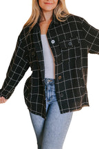 R&B | Karierte Jacke mit Großen Taschen Polyester-baumwolle Schick und Vielseitig