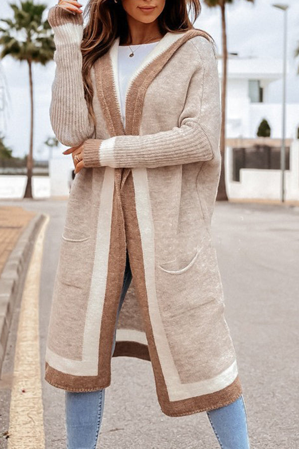 R&B | und Winter Freizeit Alleskönner Kapuzen langer Cardigan Pullover Jacke