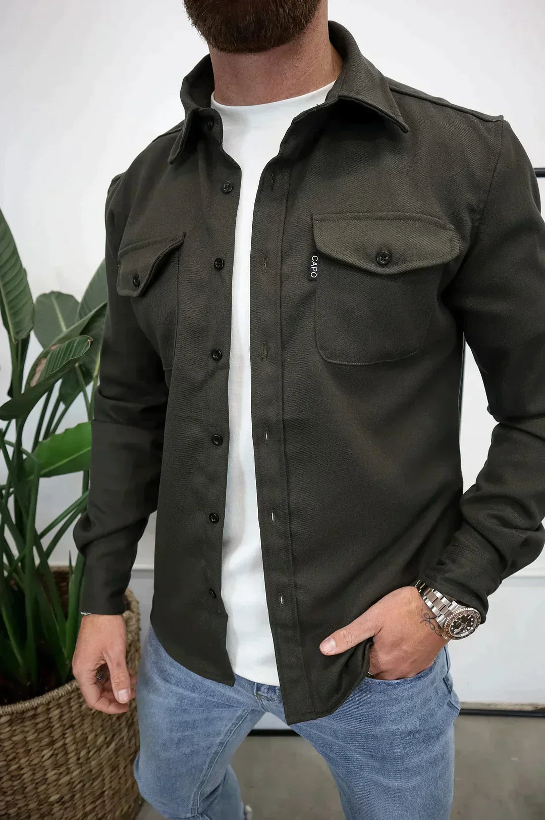 R&B | Premium-Jacke mit Knopfverschluss für Herren Stylische und Bequeme Jacke