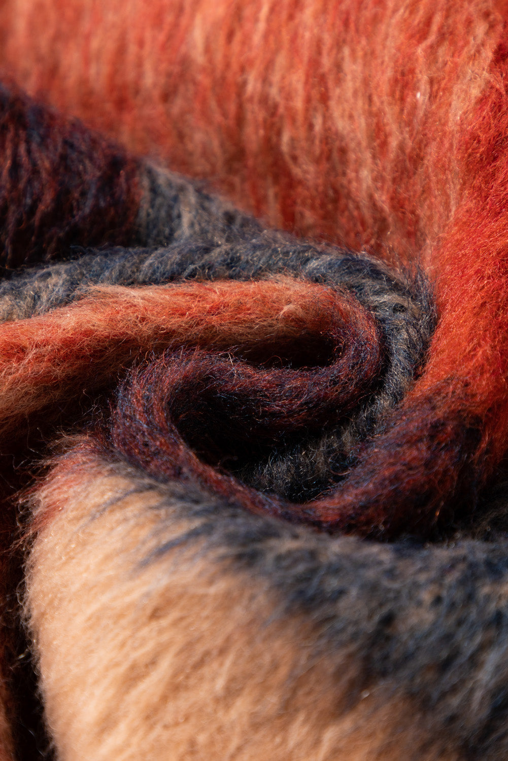 R&B | Geräumige Karierte Orange Freizeitjacke mit Pattentaschen und Knöpfen