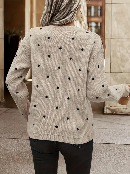 R&B | Langarm-Poker-Dot-Pullover