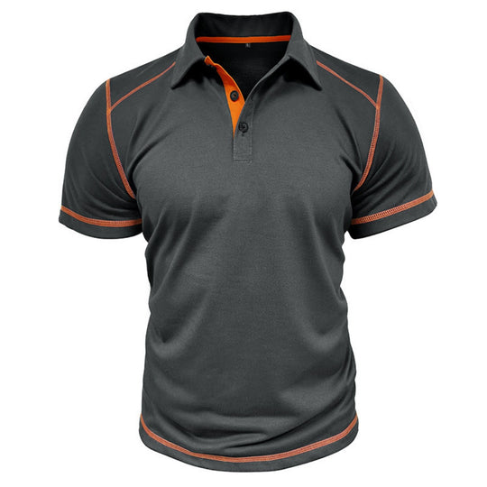 R&B | Kurzärmeliges Poloshirt zum Spleißen