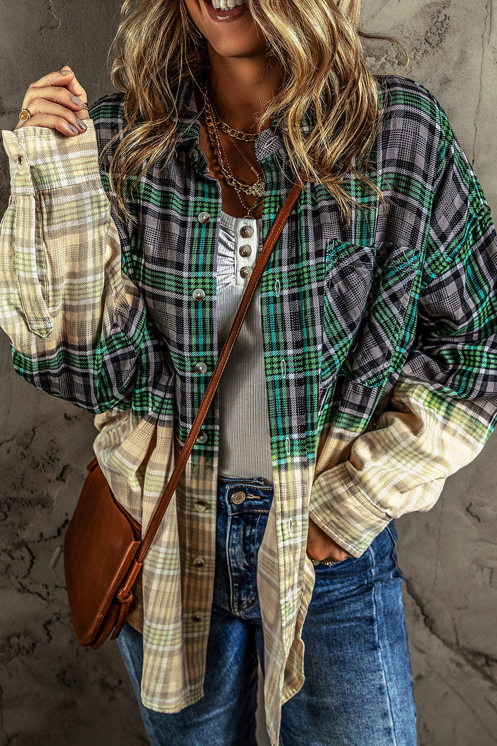 R&B | Patchwork Cam Jacket in Checkered Cotton Blend Trendy und Unique