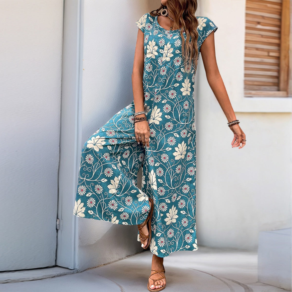 R&B | Lockerer Jumpsuit mit Blumendruck