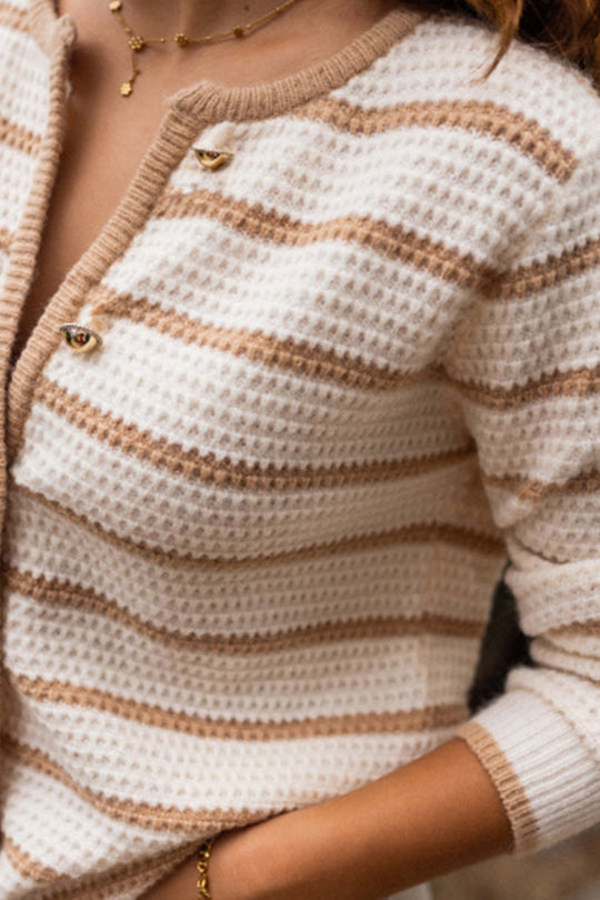 R&B | gestreifter Rundhalsjacke