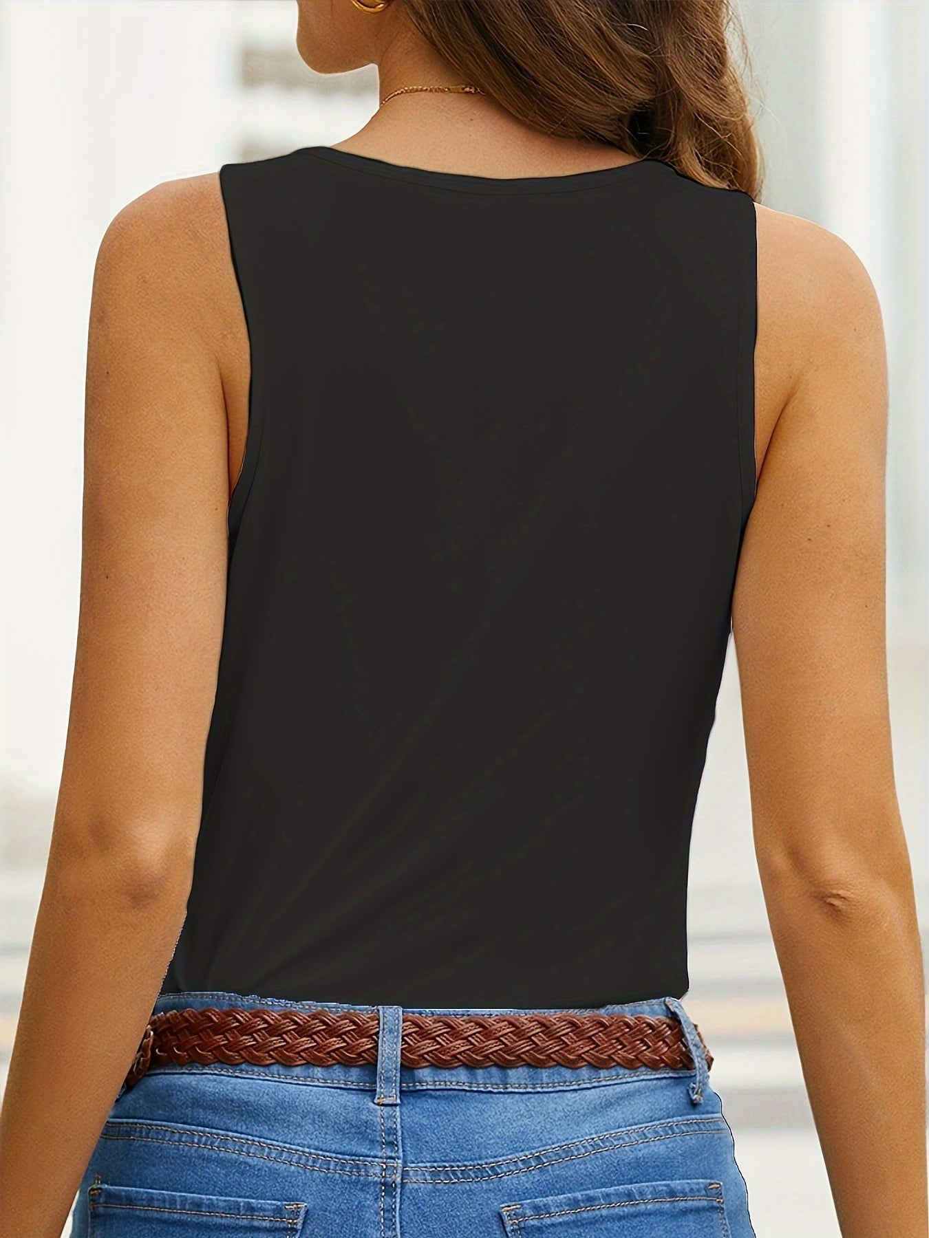 R&B | Tank Top mit V-Ausschnitt und Wellenschliff Stilvoll und Bequem für Den Sommer
