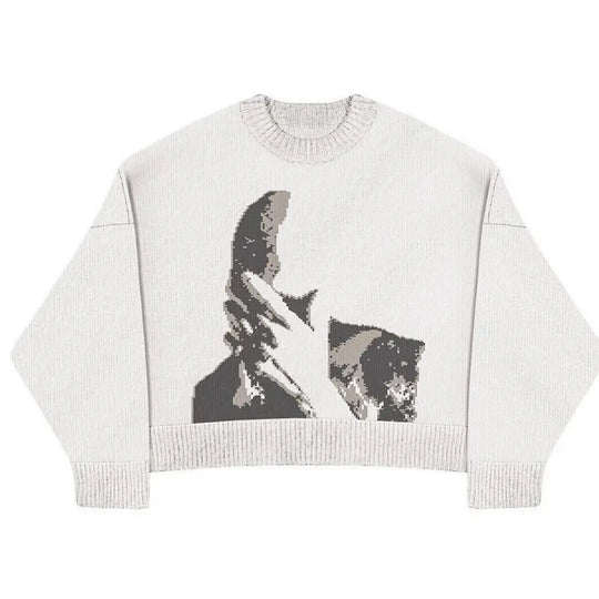 R&B | Strickpullover mit Grafischem Motiv Weich und Warm Einzigartiges Design