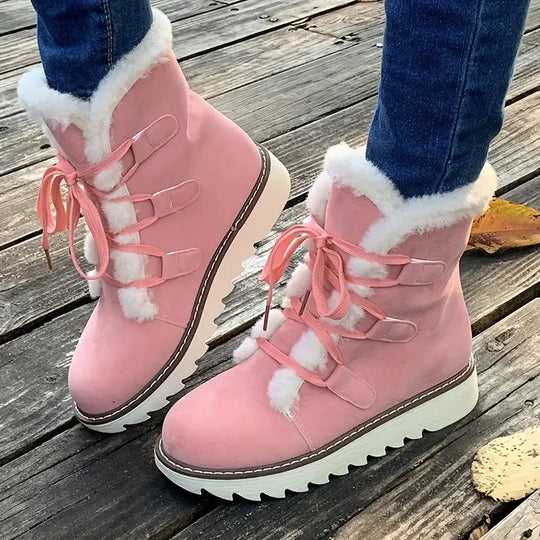 Rutschfeste Sohle mit Fell gefütterte Stiefel R&B