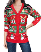 R&B | Lockere Strick Weihnachts Cardigan Pullover