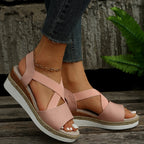 R&B | Keilsandalen Kreuzriemen Plateau Gladiator