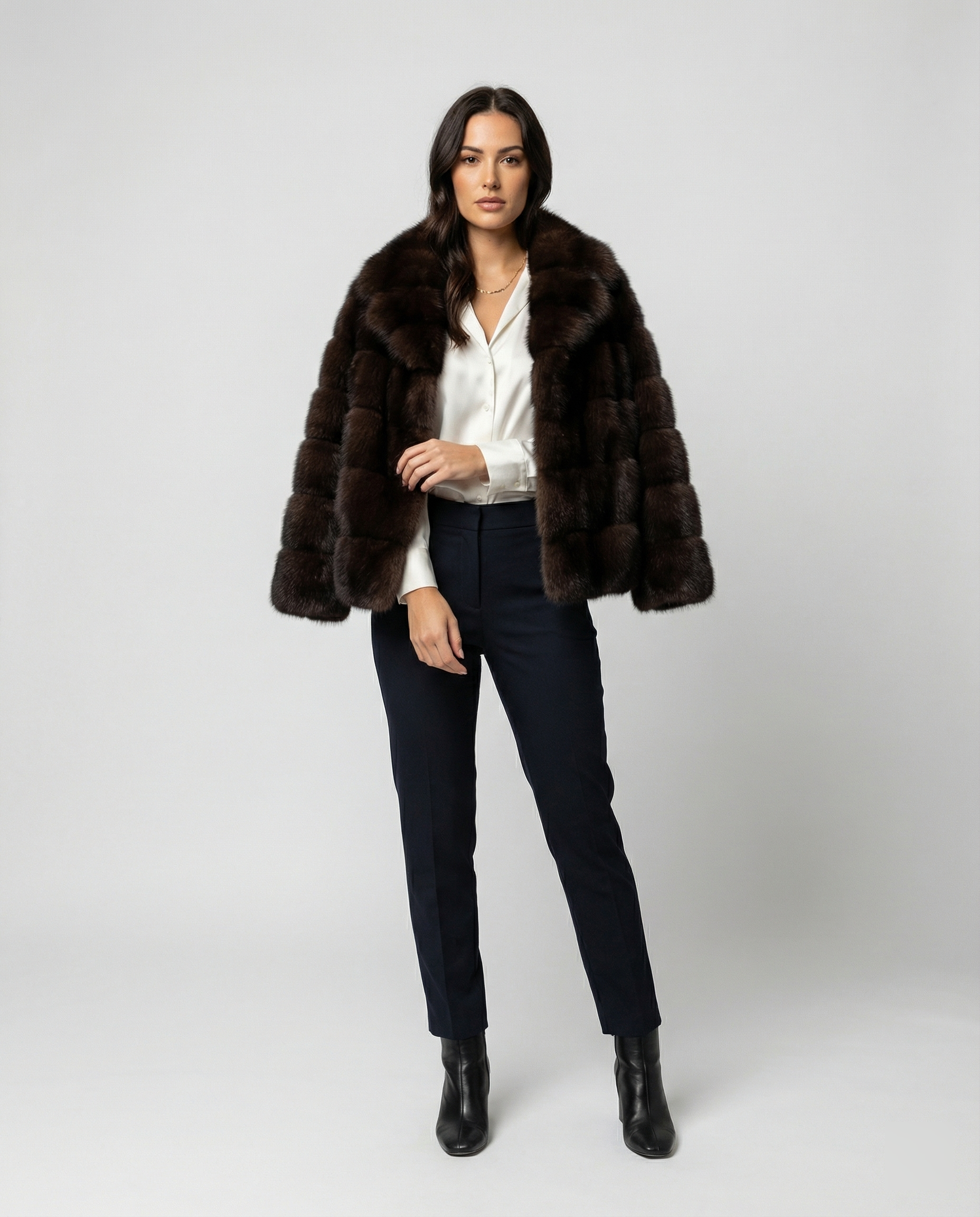 R&B | Lang mit Klassischem Kragen für Frauen Ideal für Den Winter