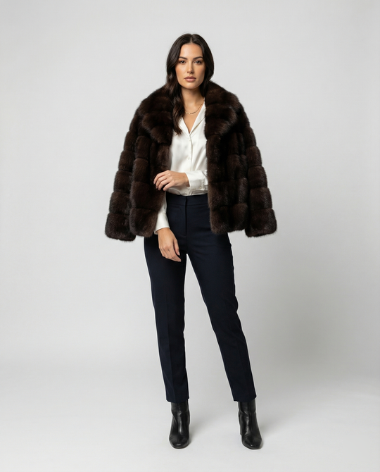R&B | Lang mit Klassischem Kragen für Frauen Ideal für Den Winter