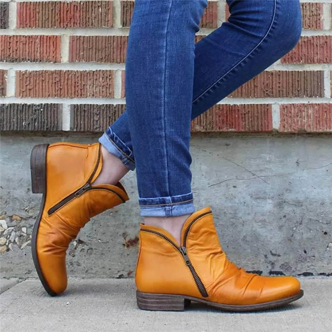 Damenstiefel mit doppeltem Reißverschluss R&B R&B