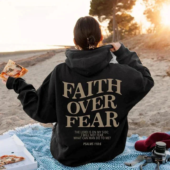 Faith – Motivierender Kapuzenpullover mit Bibelvers