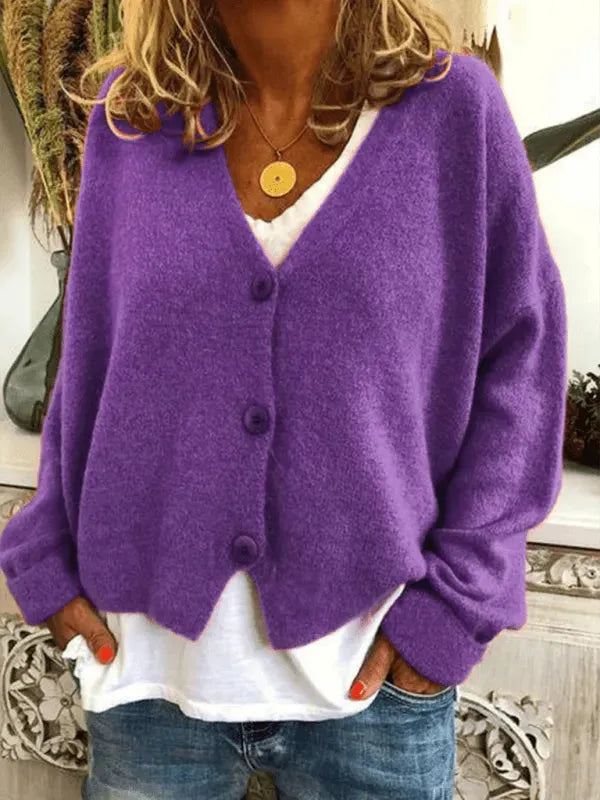 R&B | Lockere Frauen Strickjacke Pullover