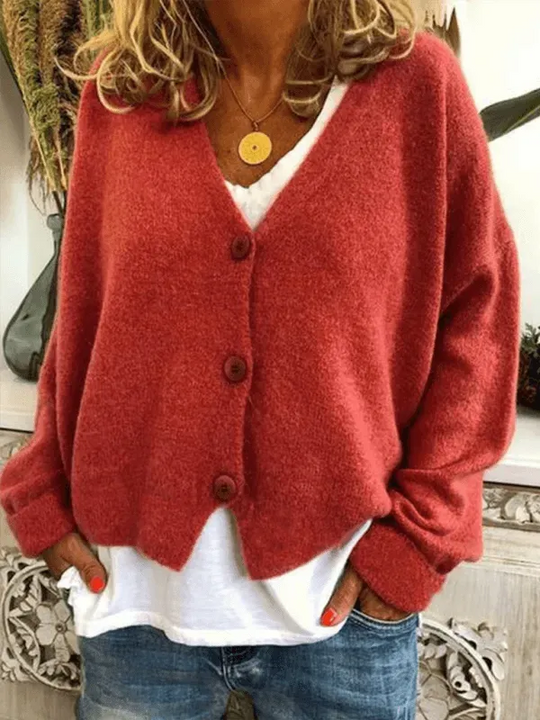 R&B | Lockere Frauen Strickjacke Pullover
