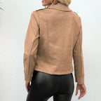 R&B | Hochwertige Lederjacke mit Seitenreißverschluss