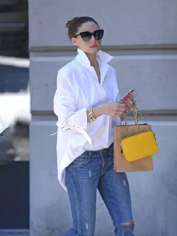 R&B | Schicke, Oversized Bluse mit Knopfleiste für Damen
