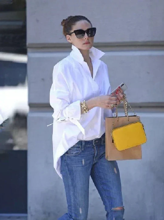 R&B | Schicke, Oversized Bluse mit Knopfleiste für Damen