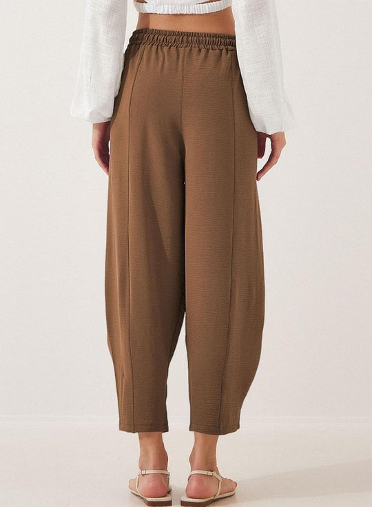 R&B | Locker lässige Neun-Punkt-Hose mit Kordelzug und elastischer Taille