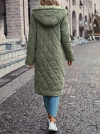 R&B | Langarm Gesteppte Daunenjacke mit Kapuze