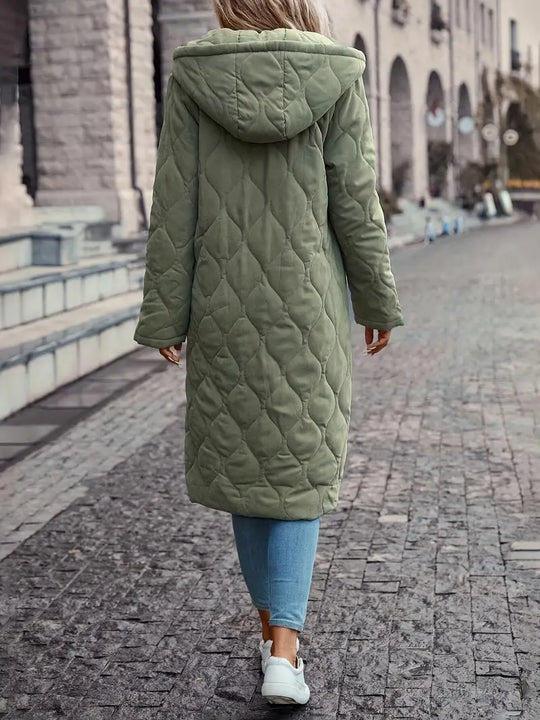 R&B | Langarm Gesteppte Daunenjacke mit Kapuze
