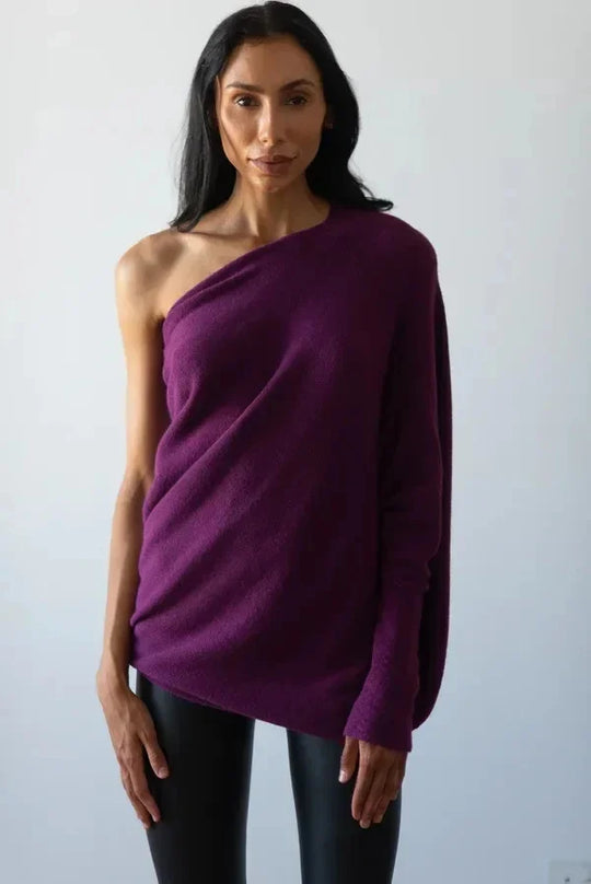 R&B | Asymmetrisch Drapierter Pullover