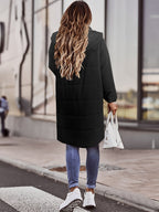 R&B | Stylischer Puffer Schwarzer Wintermantel mit Kapuze und Polsterung Ideal für Herbst/Winter