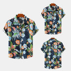 R&B | Floral kurzärmeliges Blumenhemd Männer