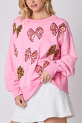 R&B | Weihnachtsbogen Pailletten Lockere Freizeit Langarm Sweatshirt