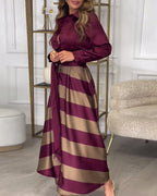 R&B | Kleid mit Streifenmuster und Reversriemen