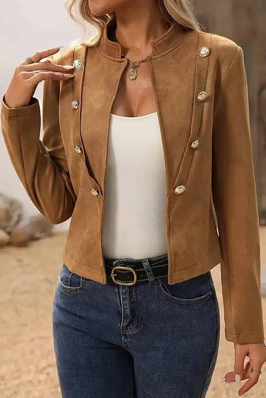 R&B | Schlicht Doppelt Gefütterte Verzierte Jacke