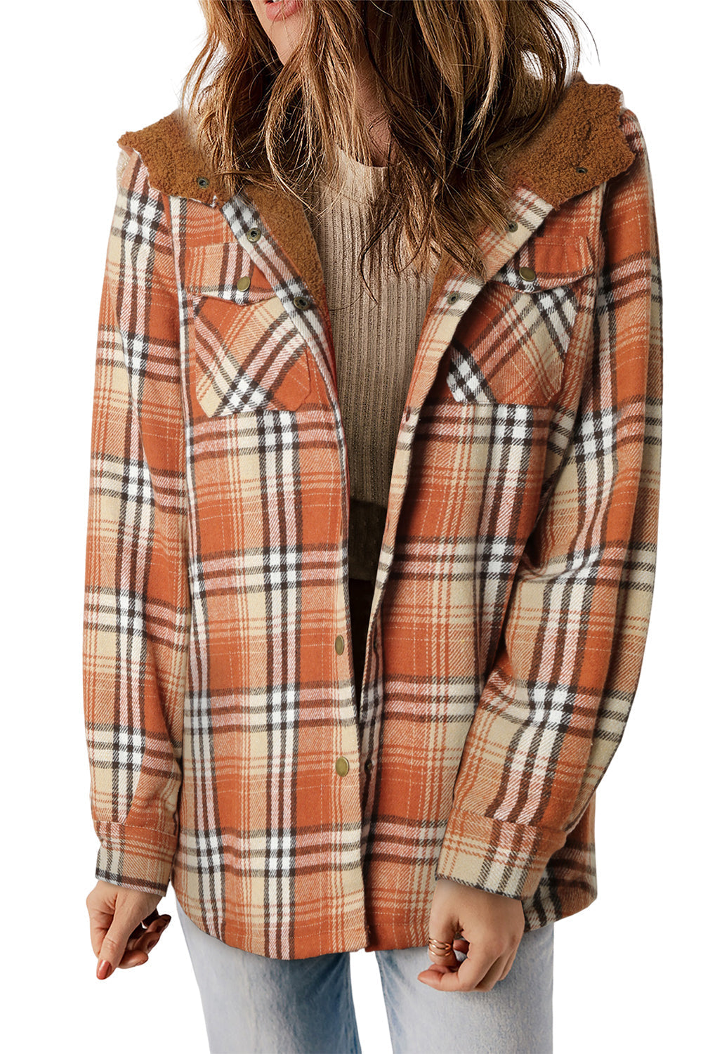 R&B | Gepunktete Jacke mit Kapuze Weiches Plüschfutter Perfekt für Kalte Tage